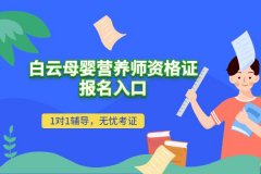 广州白云母婴营养师资格证考试报名入口